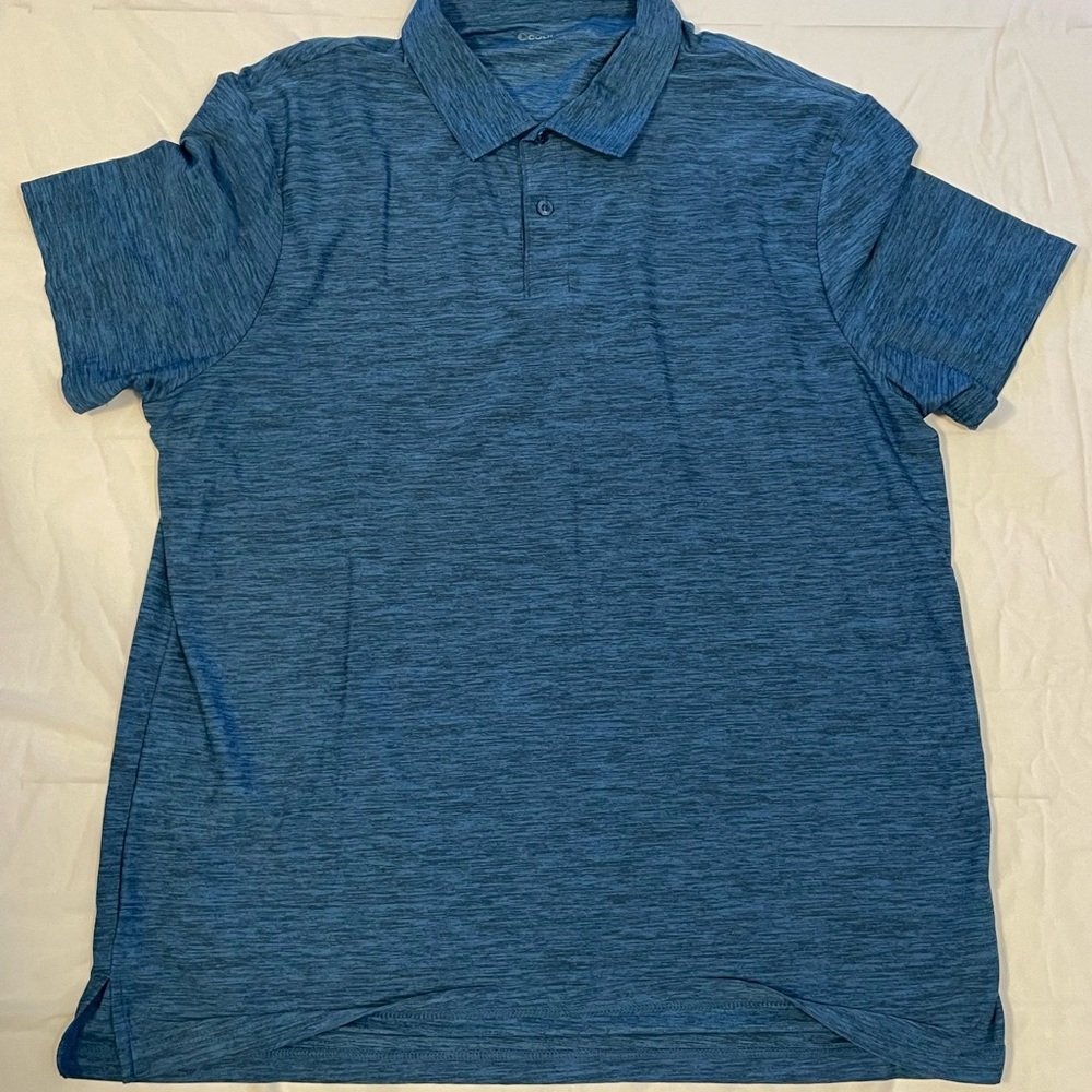 Heathered Blue Men's Performance Polo Shirt